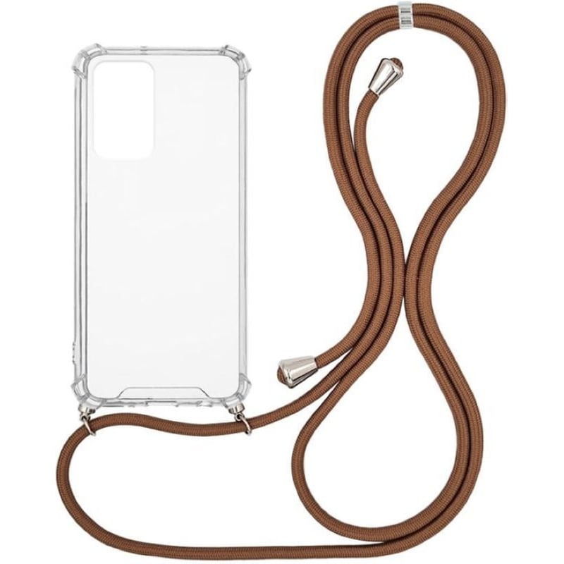 Θήκη Xiaomi Redmi Note 12 Pro 4G - Sonique Armor Clear Με Κορδόνι - Καφέ