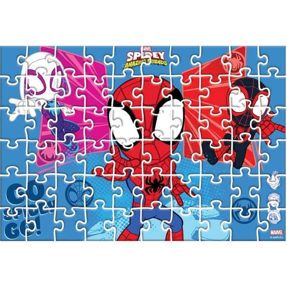 Παιδικό Παζλ Χρωματισμού 2 Όψεων Luna Toys Marvel Spidey & his Amazing Friends (60 Κομμάτια) image 2