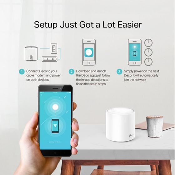 TP-Link Deco X20 Access Point Wi‑Fi 6 Dual Band (2.4 & 5 GHz) 1800 Mbps 2 τμχ image 4
