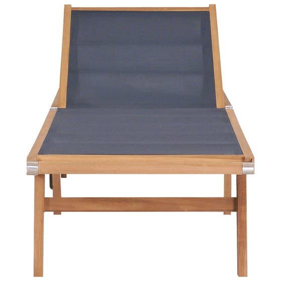 Σετ Ξαπλώστρες VidaXL από Μασίφ Teak 2Τμχ - Καφέ image 3