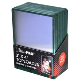 Ultra Pro Toploader 3" X 4" Green Border 25 Τμχ