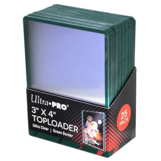 Ultra Pro Toploader 3" X 4" Green Border 25 Τμχ image 0