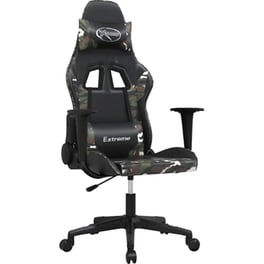 Καρέκλα Gaming VIDAXL 3143698 με Ρυθμιζόμενα Μπράτσα από Τεχνητό Δέρμα - Μαύρη