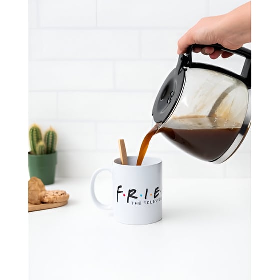 Κούπα Erik Friends Logo Κεραμική 350 ml - Λευκή image 1
