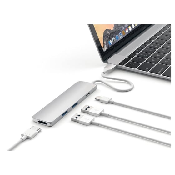 USB Hub 3.0 Type-C Satechi 4 ports Ασημί image 1