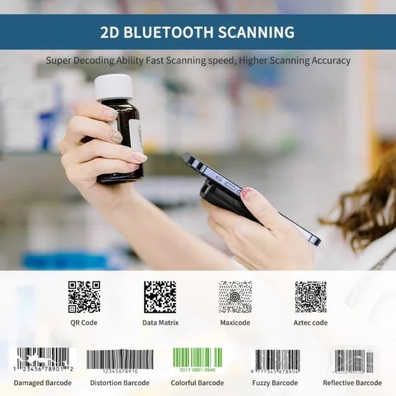 NETUM Scanner Χειρός Bluetooth Φορητό Ανάγνωση 2D για Smartphone/Tablet image 9