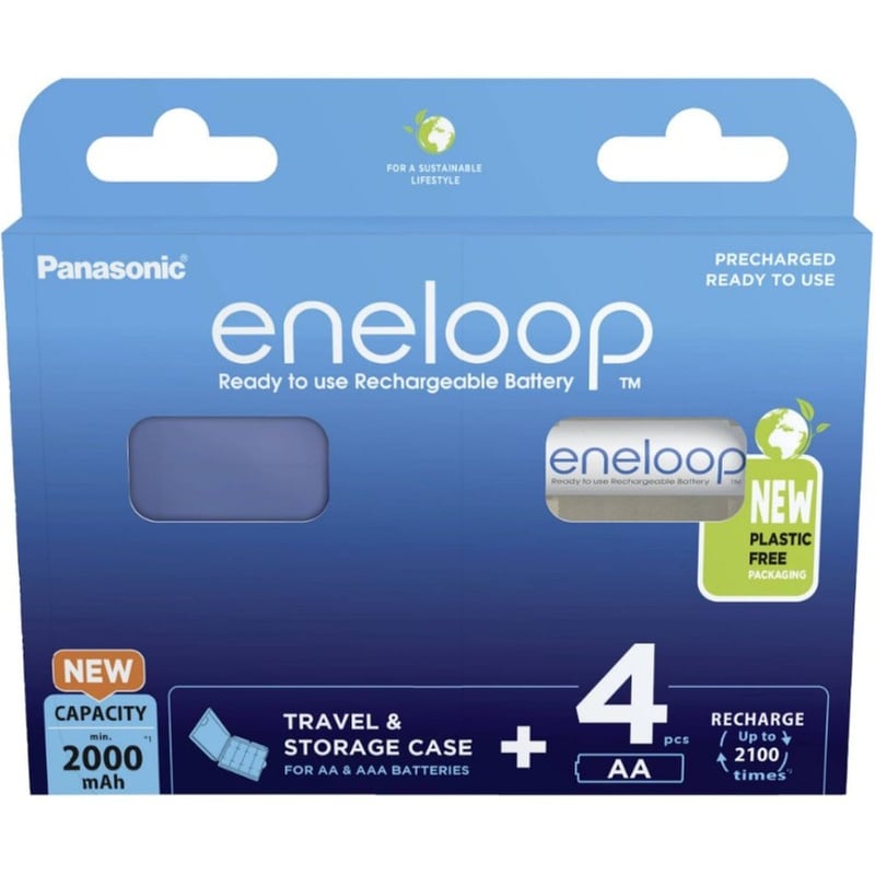 Panasonic Eneloop Storage Case Επαναφορτιζόμενες Μπαταρίες AA Ni-MH 2000mAh 1.2V 4τμχ (39067927) (PAN39067927)