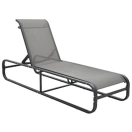 Ξαπλώστρα VidaXL από Αλουμίνιο και Textilene 200x65x36 cm - Γκρι