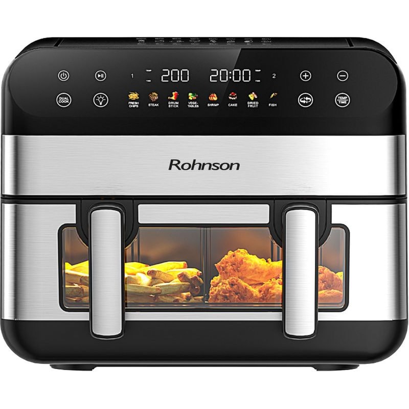 ROHNSON R-2894 με Αποσπώμενο Κάδο 10.4 L Inox Φριτέζα Αέρος