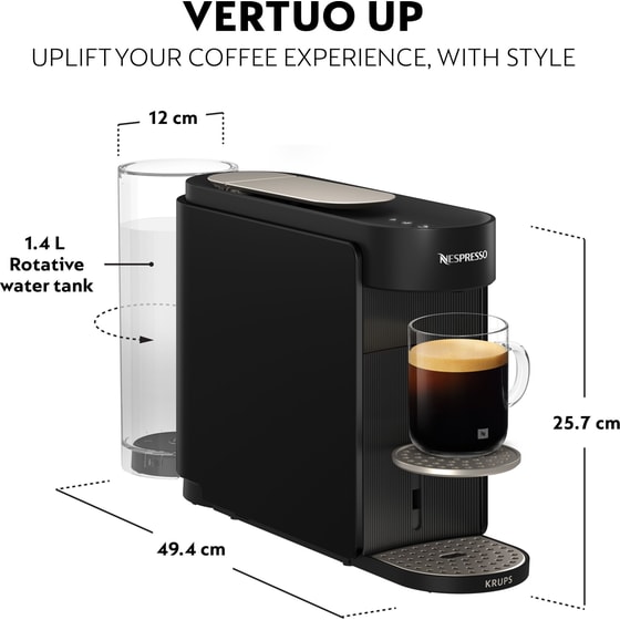 Nespresso® VERTUO UP KRUPS XN9408F0 Ink Black Μηχανή Καφέ image 10