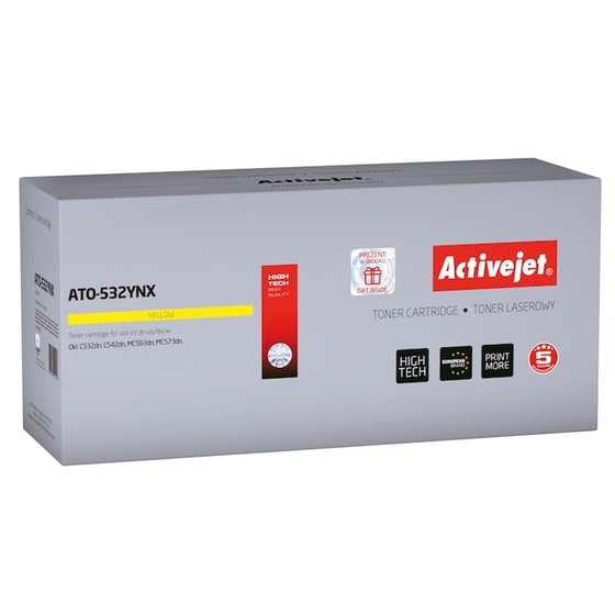 Toner Συμβατό Activejet Ato-532ynx Oki 46490605 (6000 Σελίδες) Yellow image 0