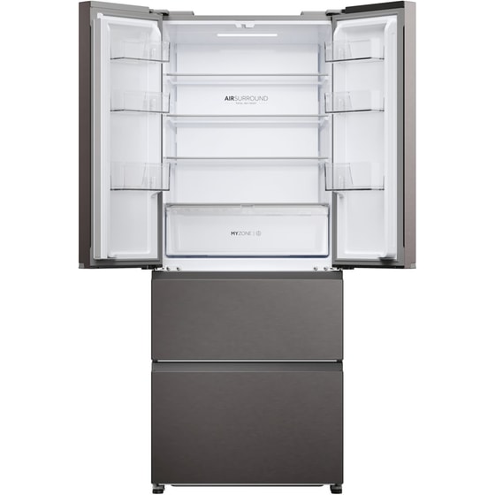 HAIER HFR3718ENMD Total No Frost 402 Lt Dark Inox Ψυγειοκαταψύκτης image 2