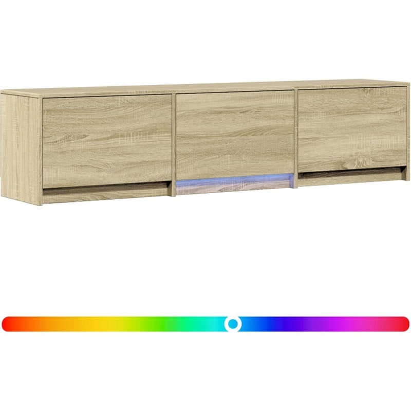 Έπιπλο Τηλεόρασης VidaXL με LED 165 x 34 x 40 cm - Sonoma Δρυς