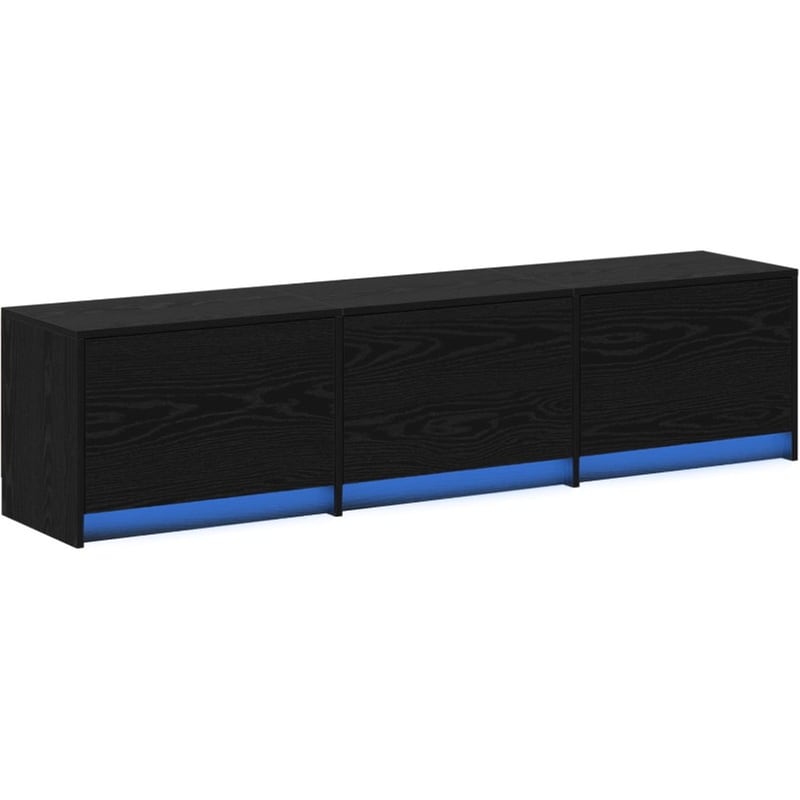Έπιπλο Τηλεόρασης VidaXL με LED 165 x 34 x 40 cm - Μαύρη Οξιά
