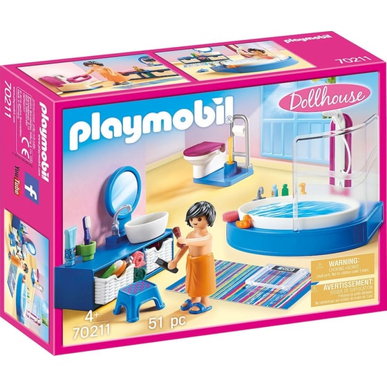 PLAYMOBIL® Dollhouse Πολυτελές Λουτρό με Μπανιέρα (70211) image 0