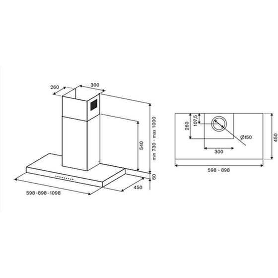 BERTAZZONI KT100P1XV 100 cm Inox Απορροφητήρας Καμινάδα-Τζάκι image 1