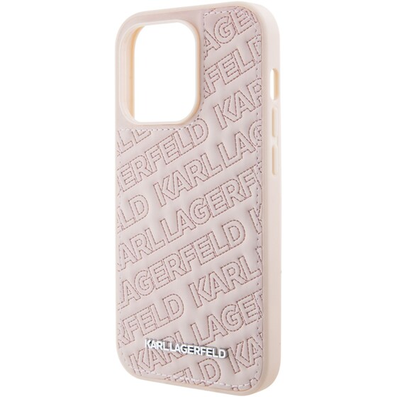 Θήκη Apple iPhone 15 Pro Max - Karl Lagerfeld Quilted Karl Pattern - Pink image 6