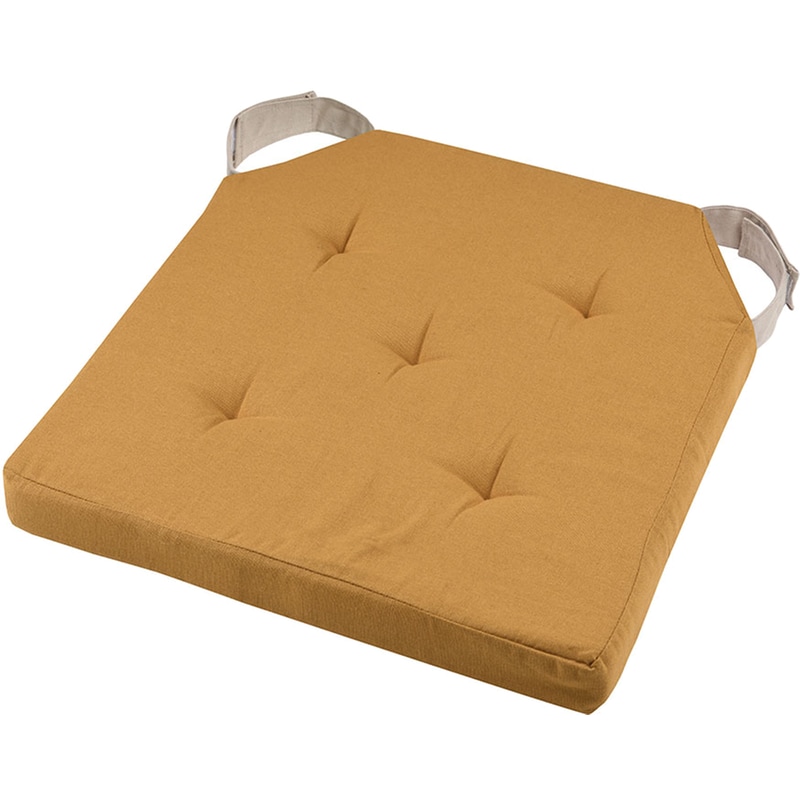 Μαξιλάρι Καρέκλας Spitishop από Βαμβάκι 38x38 cm - Κίτρινο
