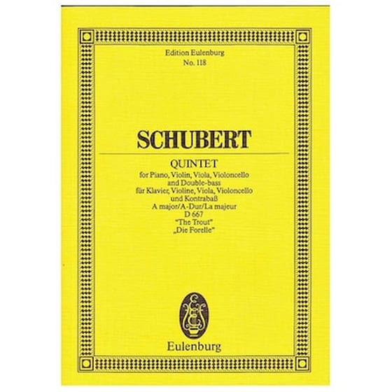 Schubert - Quintet In A Major ''the Trout'' [pocket Score] image 0