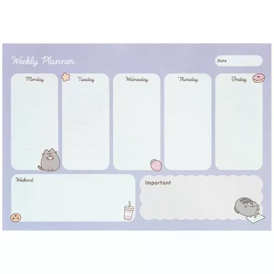 Εβδομαδιαίο Πλάνο Μπλοκ Με 54 Φύλλα A4 21χ29εκ Pusheen Moments image 0