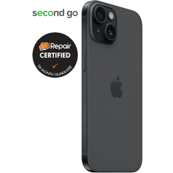 Μεταχειρισμένο Apple iPhone 15 Plus 128GB Black second go Certified by iRepair image 3