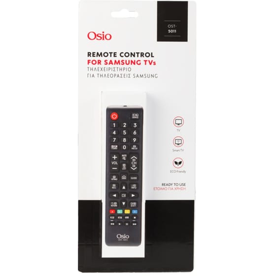 Τηλεχειριστήριο Τηλεόρασης OSIO OST-5011 για Samsung - Μαύρο image 4