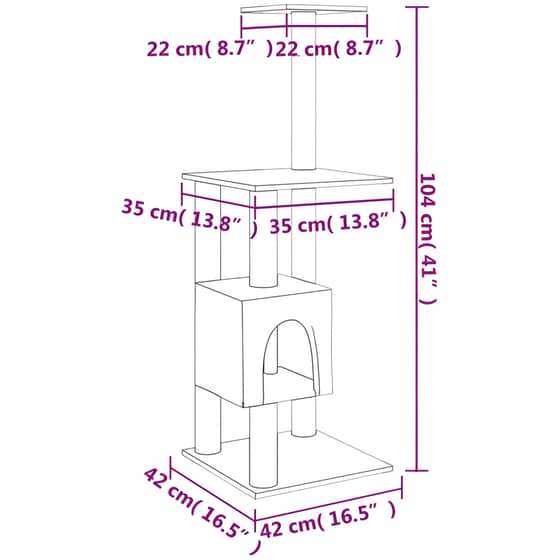 Γατόδεντρο Vidaxl No xL - Γκρι image 3