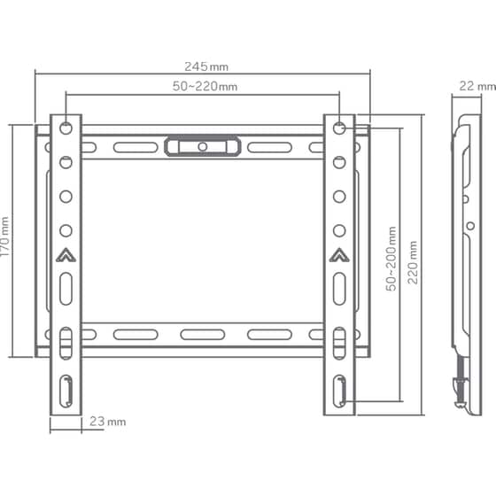Βάση Τηλεόρασης Επιτοίχια Sbox Σταθερή Budget BL-3722F 13" - 43" έως 45 kg image 4