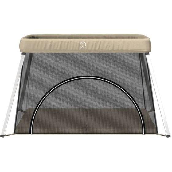 Παρκοκρέβατο VidaXL με Στρώμα Μπεζ Γκρι image 1