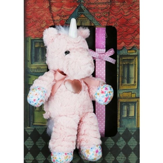 Λαμπάδα&nbsp;Synchronia&nbsp;Λούτρινος&nbsp;Μονόκερος&nbsp;Heart&nbsp;Ροζ image 1