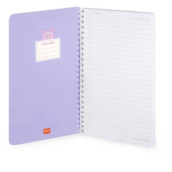 Σημειωματάριο Legami Ριγέ Σπιράλ Large Α5 Teddy Bear image 2