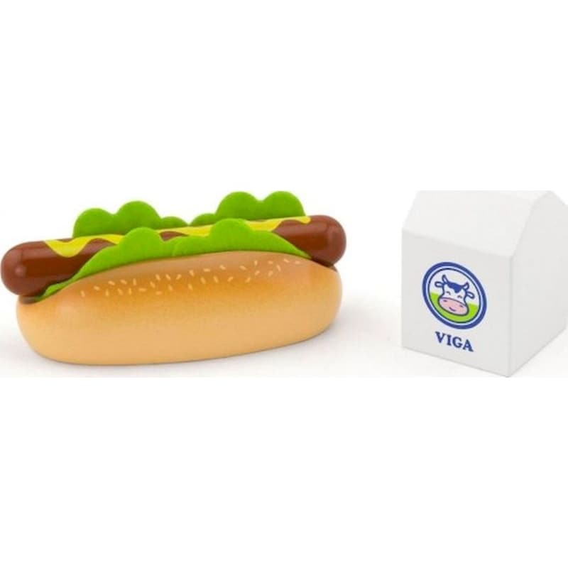 Ξύλινο Παιχνίδι VIGA Hotdog Και Γάλα