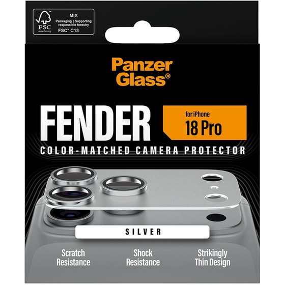 Προστατευτικό καμερών Apple iPhone 18 Pro - PanzerGlass Fender Camera Protector - Light Grey image 3