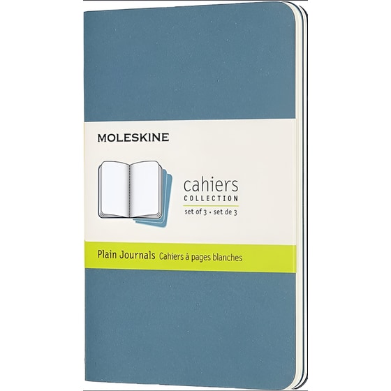Σημειωματάριο Moleskine Cahier Plain Pocket Μπλε (3 Τεμάχια) image 0