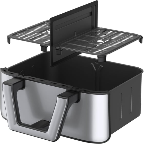 IQ AF-005 2850 W με Διπλό Αποσπώμενο Κάδο 9 L Ασημί Φριτέζα Αέρος image 1