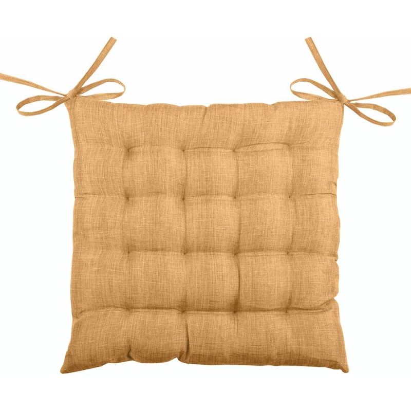 SPITISHOP Μαξιλάρι Καρέκλας Spitishop από Πολυεστέρας 40x40x5 cm - Κίτρινο