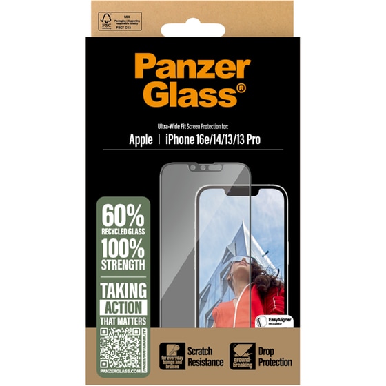 Προστατευτικό οθόνης Apple iPhone 16e/iPhone 14/iPhone 13/iPhone 13 Pro - PanzerGlass Ultra-Wide Fit Screen Protection image 4