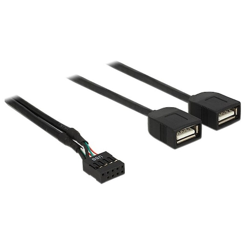 DELOCK Delock Usb Καλώδιο Από Usb-a Interface Σε 2x Usb Type-a Female, 0.4m