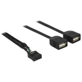 Delock Usb Καλώδιο Από Usb-a Interface Σε 2x Usb Type-a Female, 0.4m