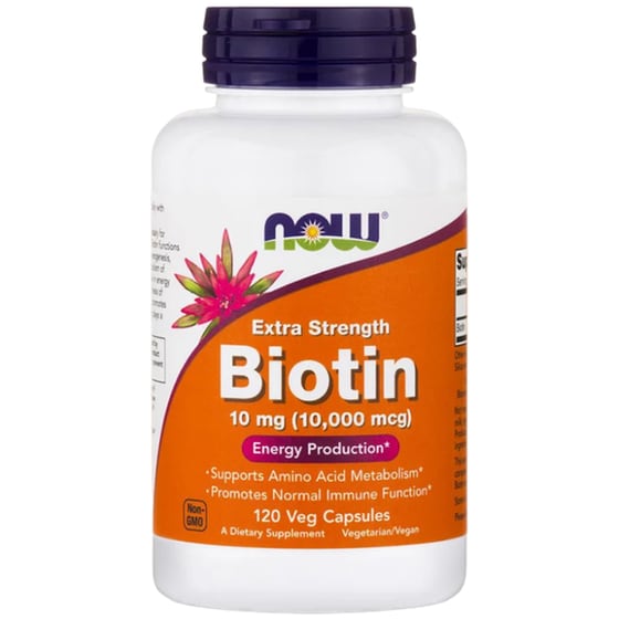 Now Biotin 10mg Extra Strenght - 120 κάψουλες image 0