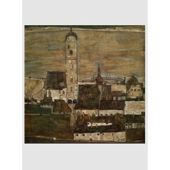 Egon Schiele: Χωριό Στο Δούναβη Ii, 1500 Τεμ. image 0