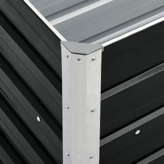 Vidaxl Ζαρντινιέρα Κήπου Ανθρακί 240x40x77 Εκ. Γαλβανισμένος Χάλυβας image 2