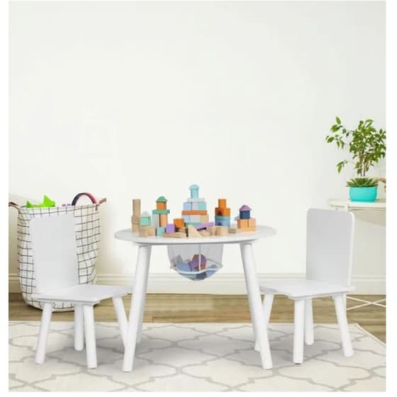 Παιδικό Σετ Με Ξύλινο Στρογγυλό Τραπέζι Και 2 Καρέκλες Ecotoys Wh135 image 5