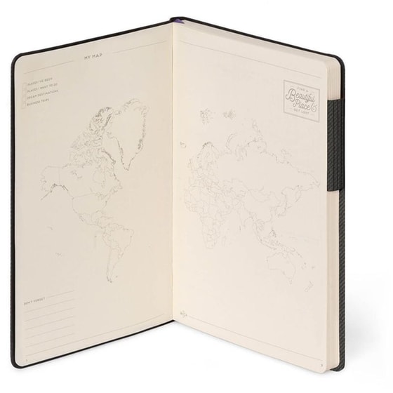 Σημειωματάριο Legami Ριγέ Large Deep Graphite image 2