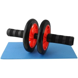 Ρόδα Κοιλιακών Sit-Up Wheel με Στρώμα Γυμναστικής - Μαύρο/ Μπλε