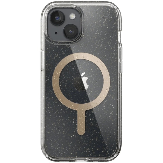 Θήκη Apple iPhone 15 - Speck Presidio Lux Glitter MagSafe - Clear/Gold Glitter image 0