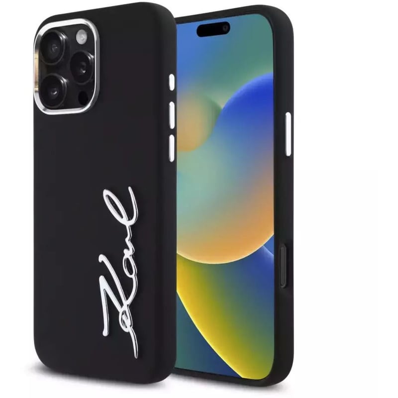 Θήκη Apple iphone 16 Pro - Karl Lagerfeld signature - Μαύρο