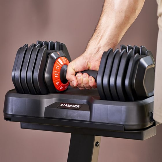 Αλτήρας HAMMER STRONGLOCK 4.0 25KG Με Ρυθμιζόμενους Δίσκους Μαύρος image 2