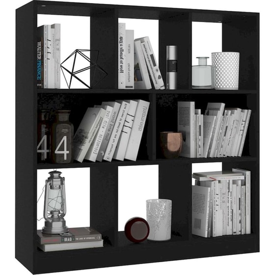 Βιβλιοθήκη VidaXL  από Μοριοσανίδα 97.5x29.5x100 cm - Μαύρο image 1