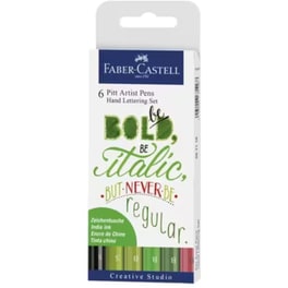 Πένες Καλλιγραφίας Faber Castell Pitt (6 Τεμάχια)